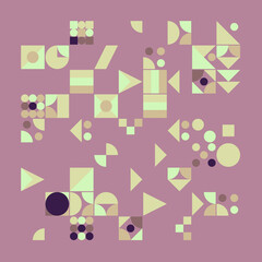 set of shapes Bauhaus graphic 