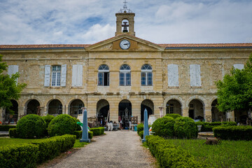 The village of antique dealers, a sort of flea market located in an old palace in Lectoure, in the...