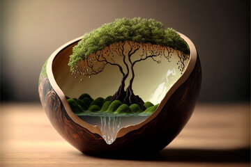 A whole new world inside a Bonsai Pot