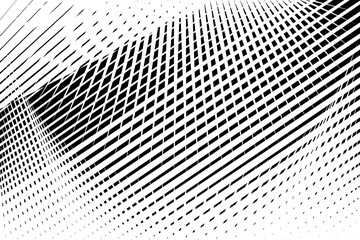abstract halftone dots and lines background, geometric dynamic pattern, vector texture
