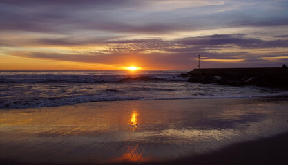 sunset on the beach