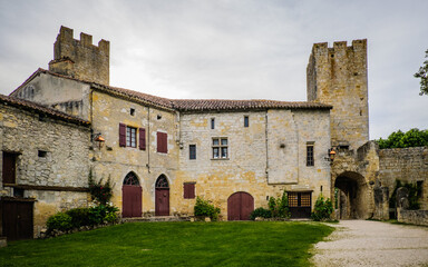 Streets of the quaint fortified village of Larressingle in the South of France (Gers)