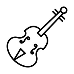 Violin Icon Logo Design Vector Template Illustration Sign And Symbol Pixels Perfect