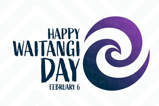 Happy Waitangi Day. February 6. Vector illustration. Holiday poster.