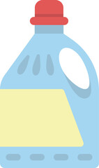 Chemical detergent plastic bottle. Cartoon cleaner icon