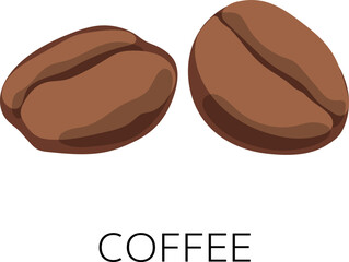 Coffee beans icon. Fresh roasted drink symbol