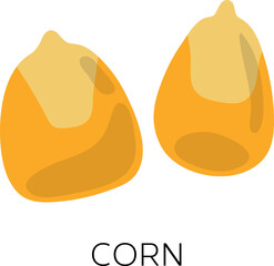 Corn seed icon. Raw maize. Harvest symbol