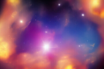 Abstract space nebula backgrounds. IA technology