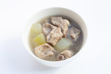 Pork rib soup with winter melon soup