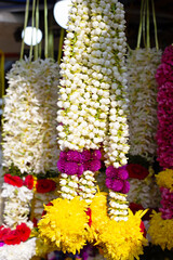 Fllower garland shop near  Batu Caves Temple, Malaysia