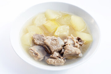 Pork rib soup with winter melon soup