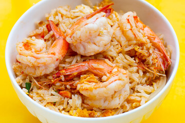 Prawn and egg fried rice