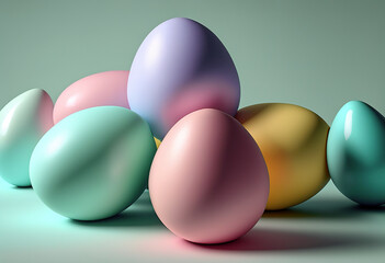Easter eggs. AI generated image.