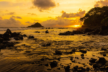 Dawn at Koki Beach With Alau Island in The Distance, Koki Beach Park, Hana, Maui, Hawaii, USA