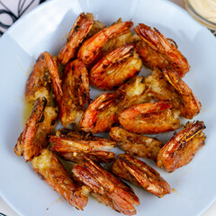 fried shrimp on a plate