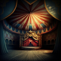 Interior of a circus. Generative AI. - obrazy, fototapety, plakaty