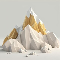low poly mountain illustration
