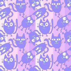 Halloween animals seamless black toys cats pattern for wrapping paper and kids clothes print and fabrics