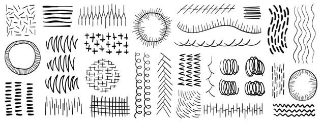 Abstract Elements handwork vector, lines shapes and dots