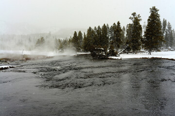 Yellowstone Winter Snow Madison River