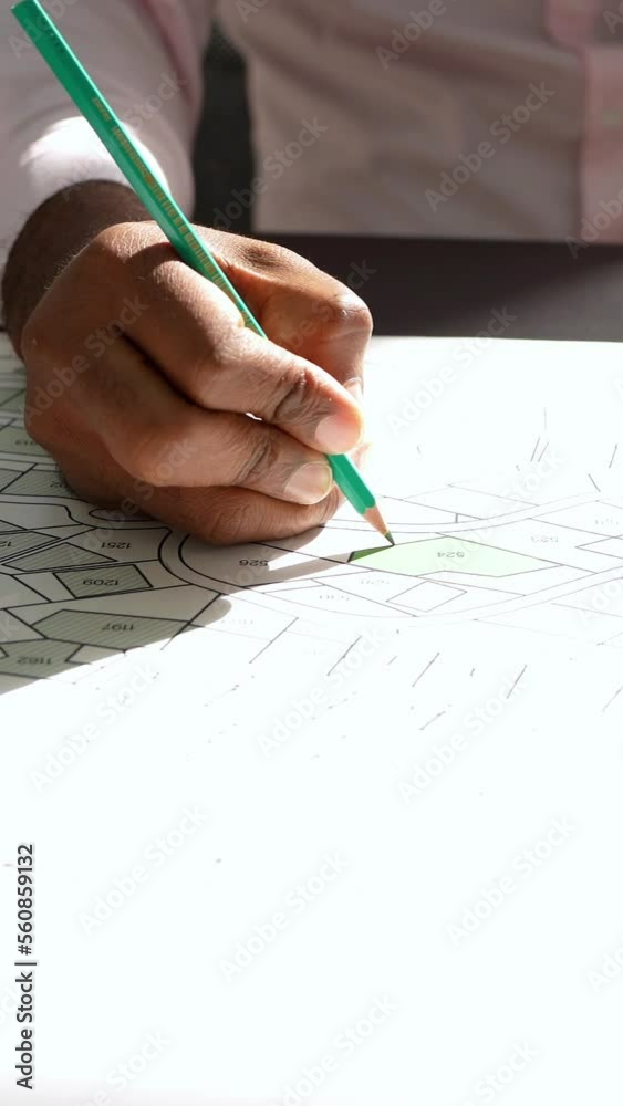 Aufkleber land plot and building map