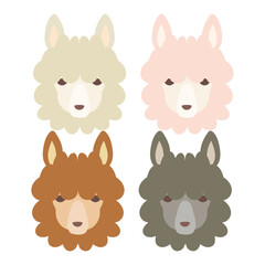 シンプルなアルパカ顔