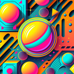 abstract background with circles ai