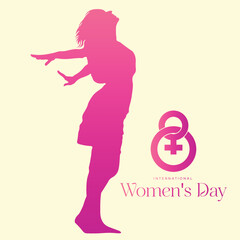 template international women's day greeting card design