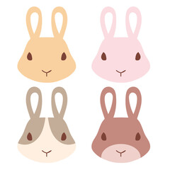 シンプルなウサギ顔