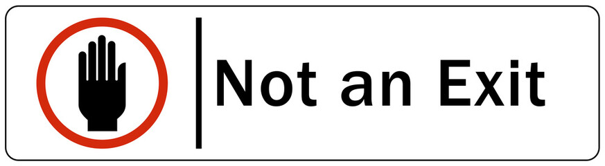 Not an exit sign and labels 