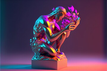 body positivity sculpture created with generative ai technology