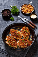 chicken breasts with crunchy fried onion coating