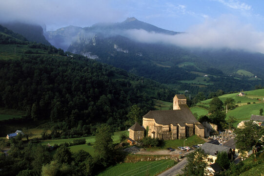 Overviews of farmland in Zuberoa, France.