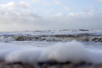 Fototapeta premium Gischt Brandung Nordsee