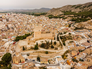 Obraz premium Villena castle aerial view (Alicante)
