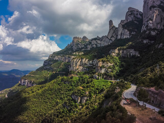 Montserrat mountain range near Barcelona, Spain