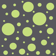 Abstract artistic background texture from spots on dark gray backdrop in trendy green hue. Confetti.