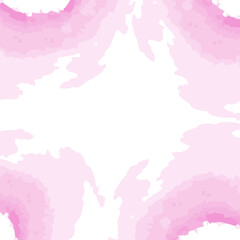 Abstract square frame, background texture in trendy shades light pink in watercolor manner. Isolate