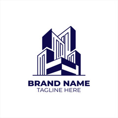 Real Estate logo. Vector and illustration. Isolated on White Background.