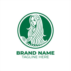 Mermaid Logo Design. Vector and illustration. Isolated on White Background.