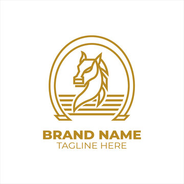 Horse logo. Company logo emblem. Vector and illustration. Isolated on White Background.