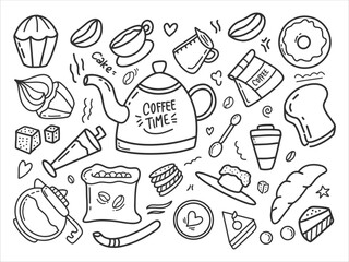 coffee theme doodle