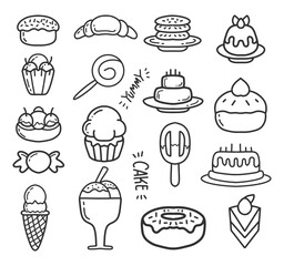 various kinds of doodle cakes