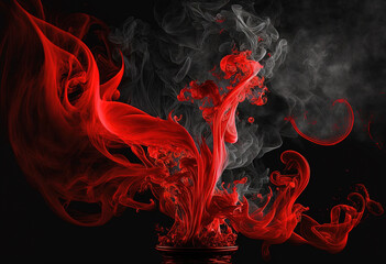 fire in the dark created with Generative AI technology