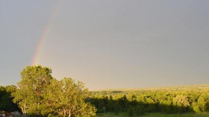 rainbow over the field
