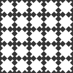 Seamless geometric pattern monochrome texture vector background.