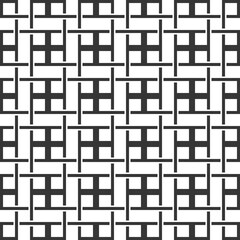 Seamless geometric pattern monochrome texture vector background.