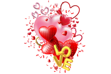 Valentine's day background design for Holiday banner, web poster, flyer, stylish brochure, greeting card, cover.Romantic transparent background