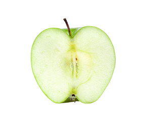 Green apple slice on transparent png