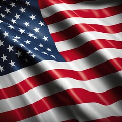 Obraz premium Waving USA flag for national holidays independence day created with generative AI technology